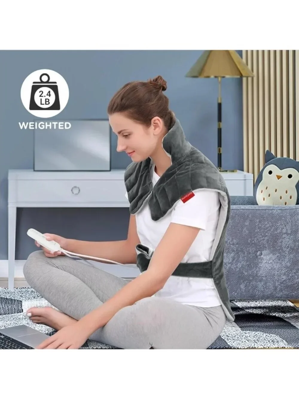 Comfytemp Weighted Heating Pad for Neck and Shoulders, 2.2lb Large Electric